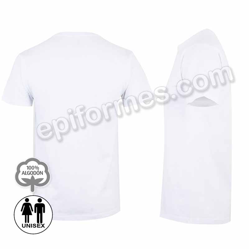 Camiseta laboral BLANCA algodón Manga Corta con bolsillo CA26-BL, PLAZO 10  días