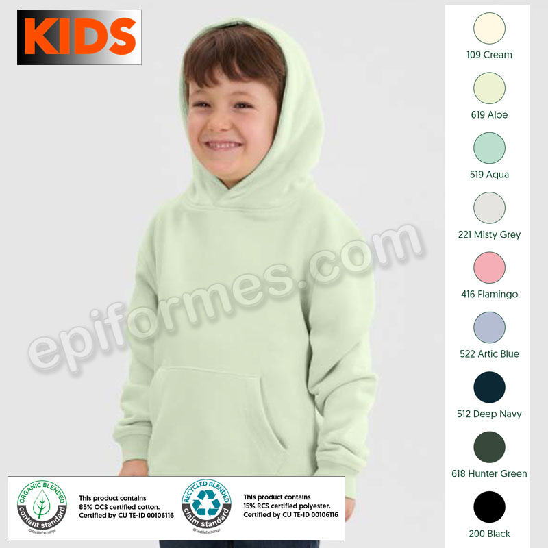 Sudadera NIÑO con capucha. 9 colores